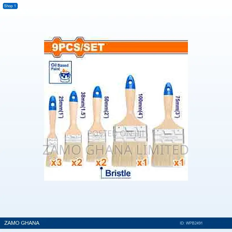 9 PCS Paint Brush - Wpb2491