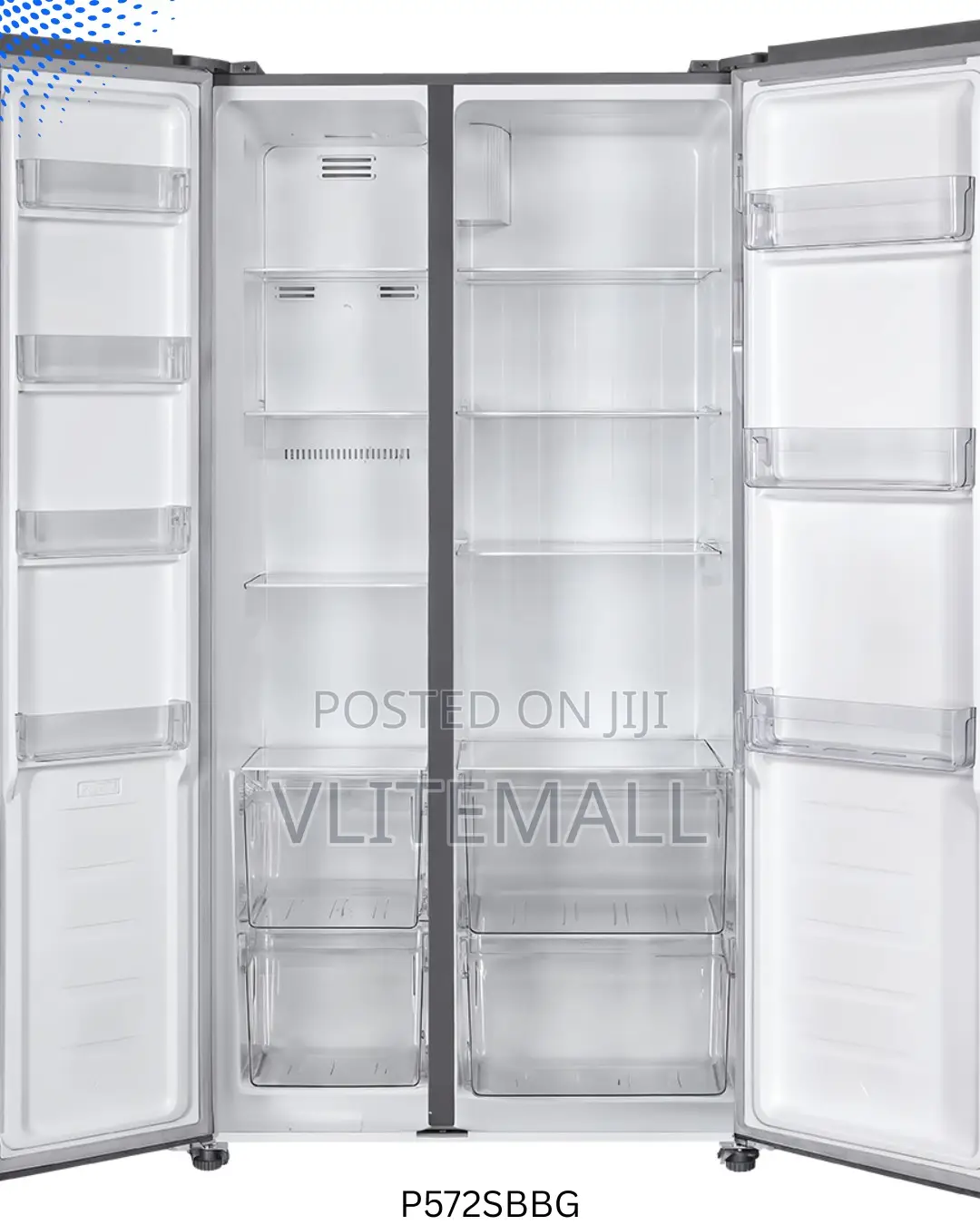 TCL 436l Side by Side Refrigerator P572sbbg