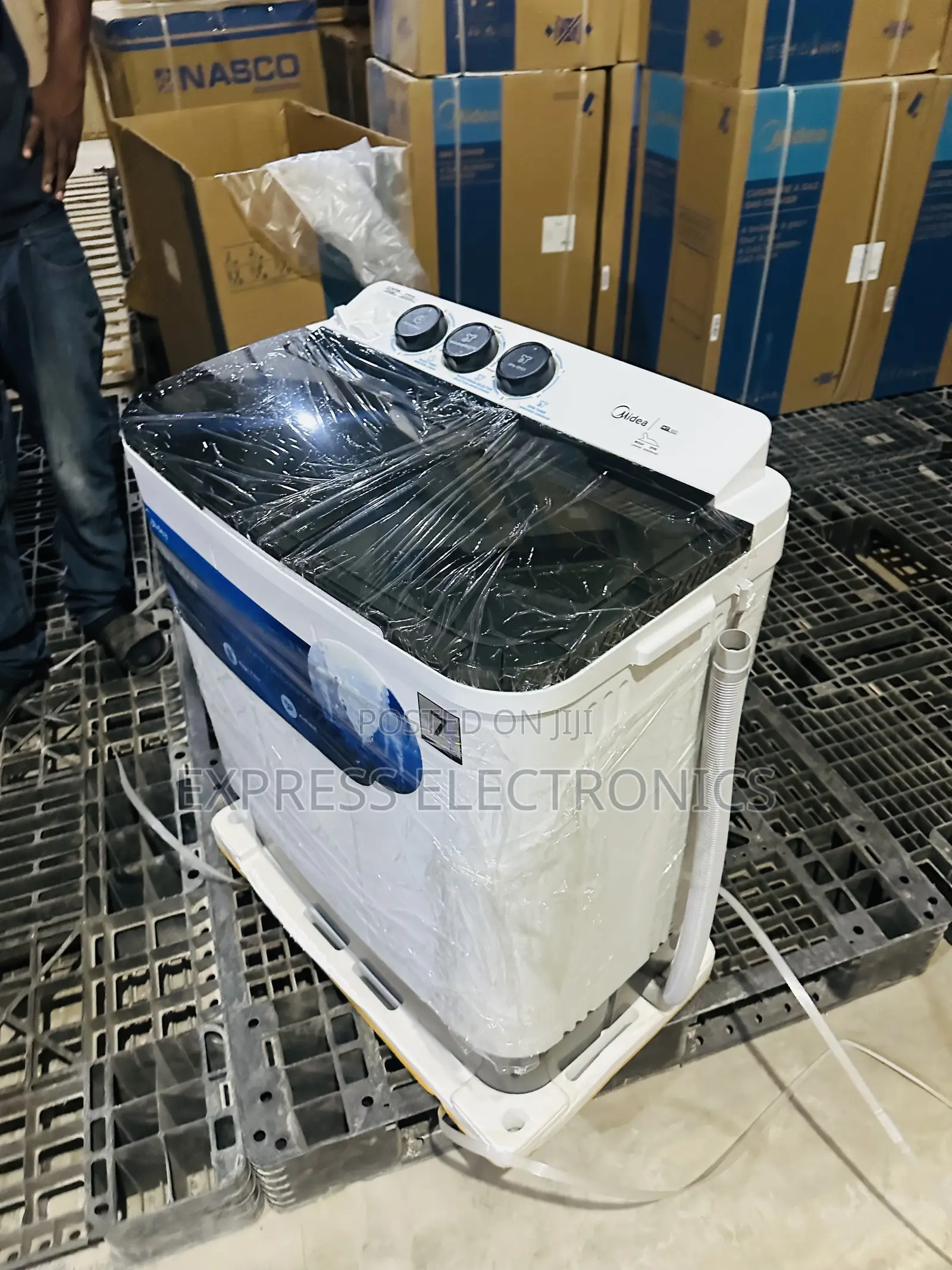 Available Now at Store Midea 7kg Topload Twintub White