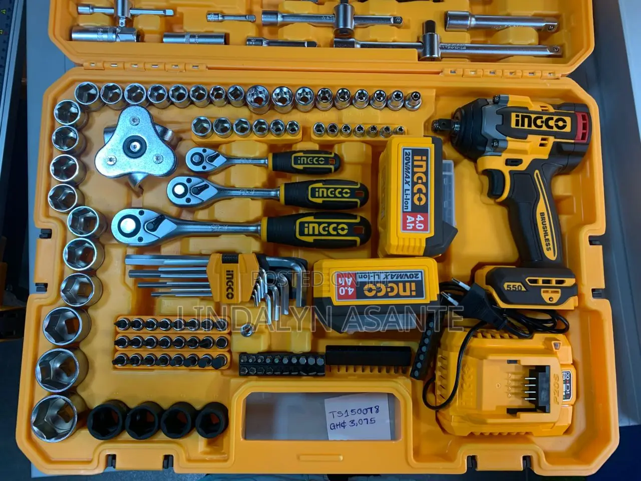 172 PCS Cordless Impact Wrench Tools Set - Hkthp41723
