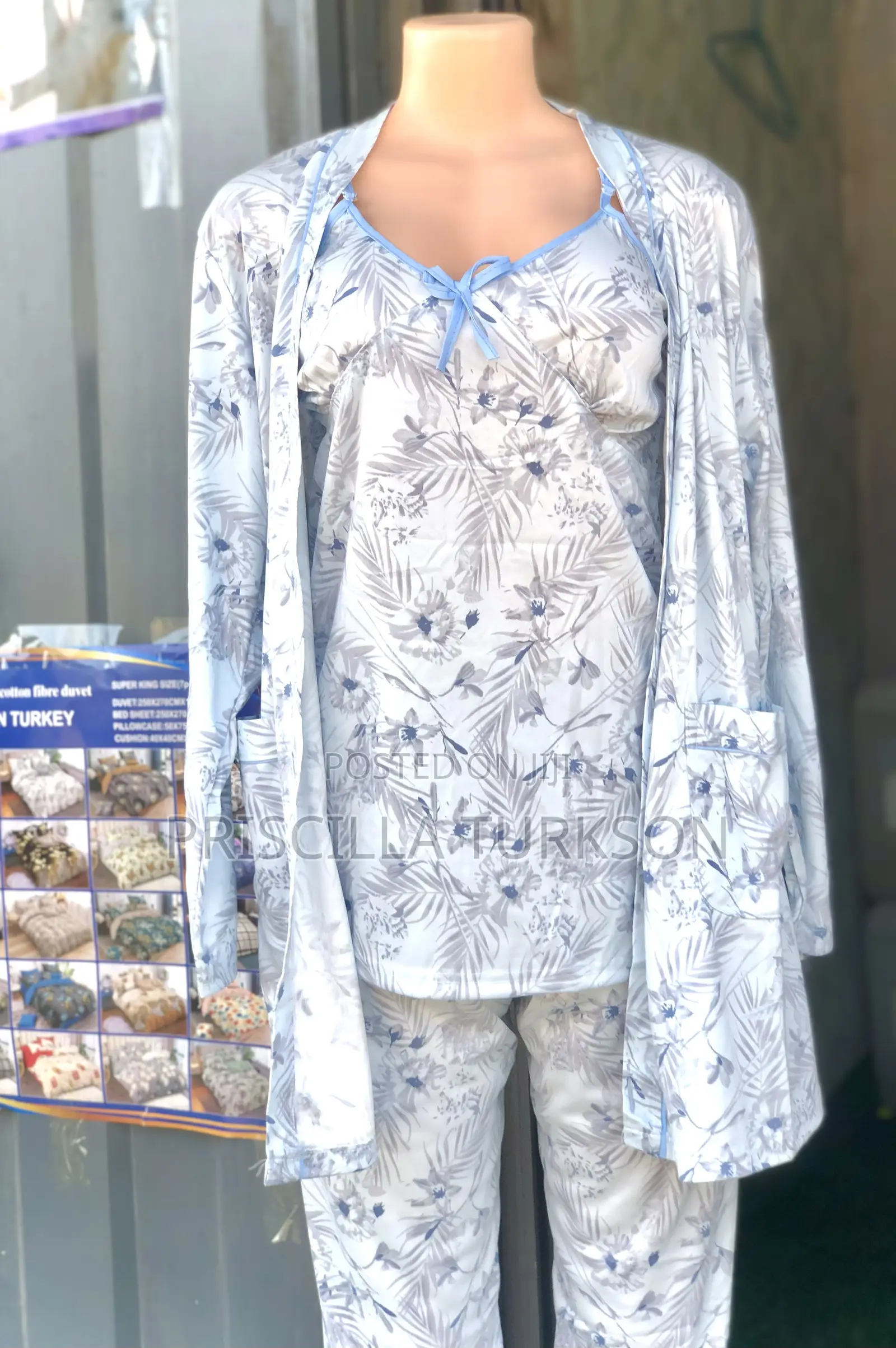 Grey 3 Piece Night Wear