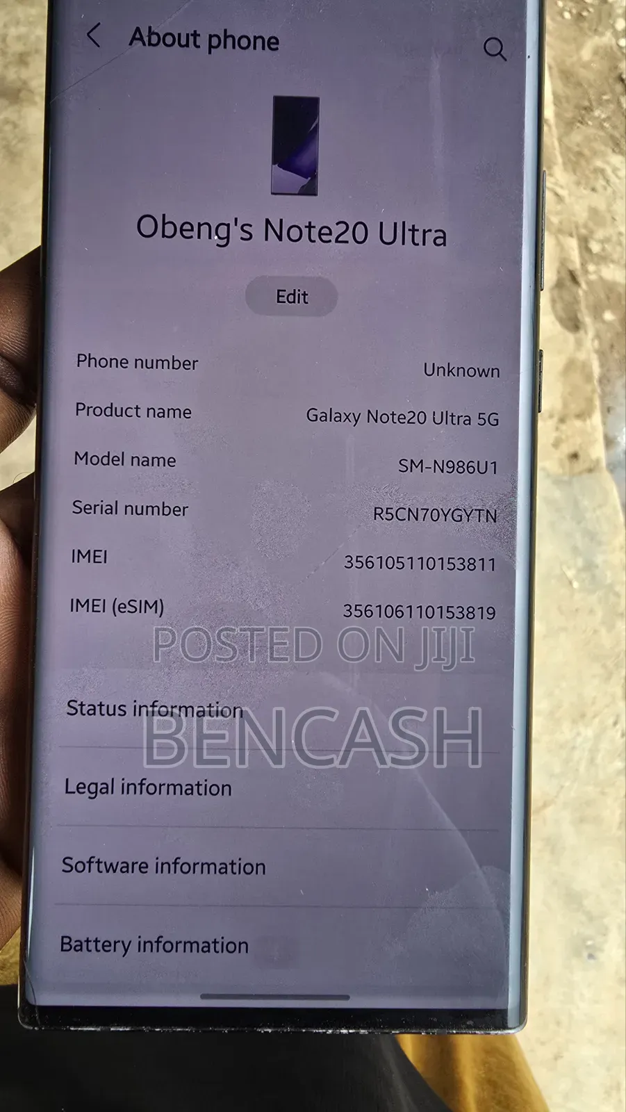 Samsung Galaxy Note 20 Ultra 128 GB Black