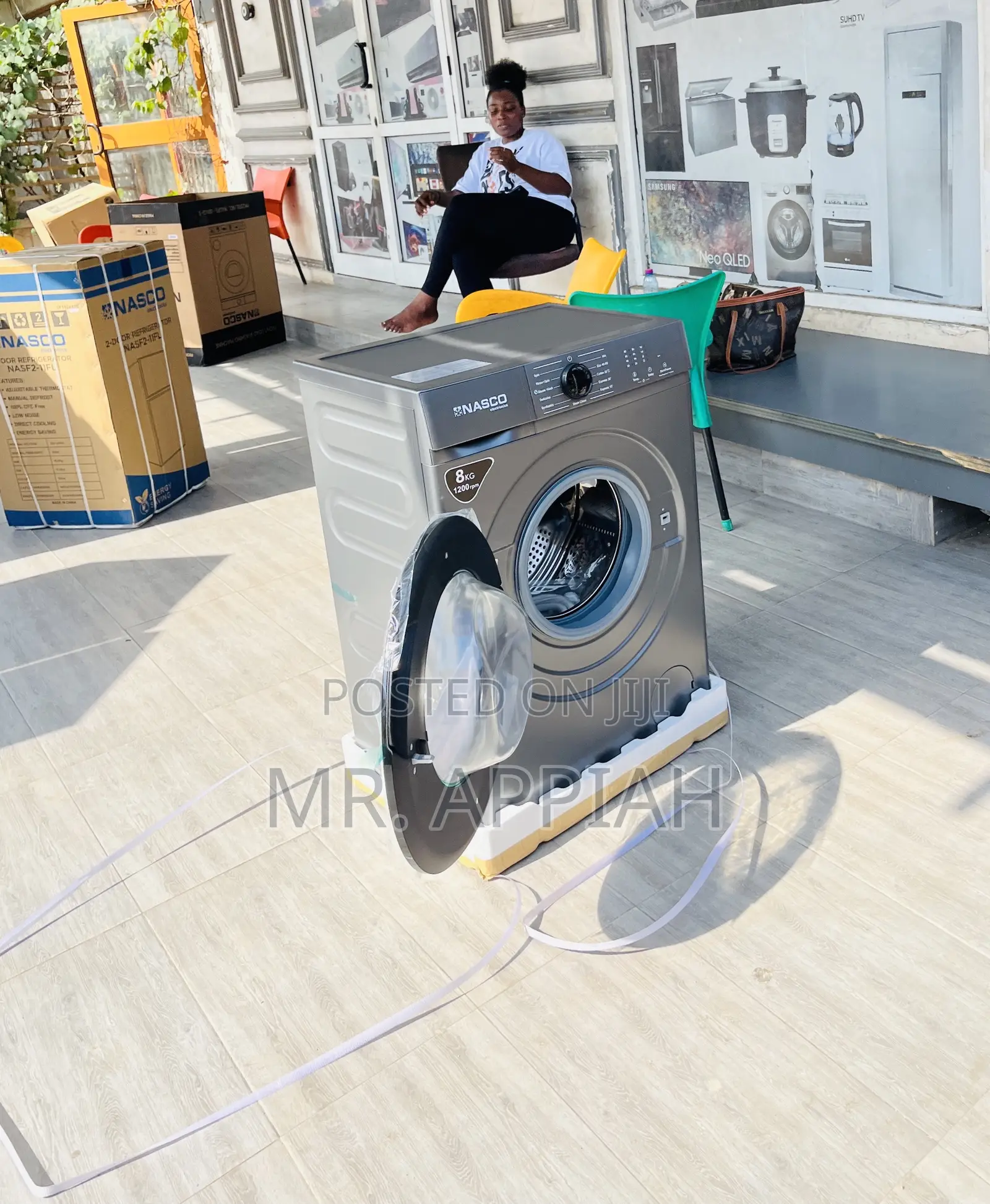 Get Premium Nasco 8kg Front Load Inverter Washing Machine(Gray).
