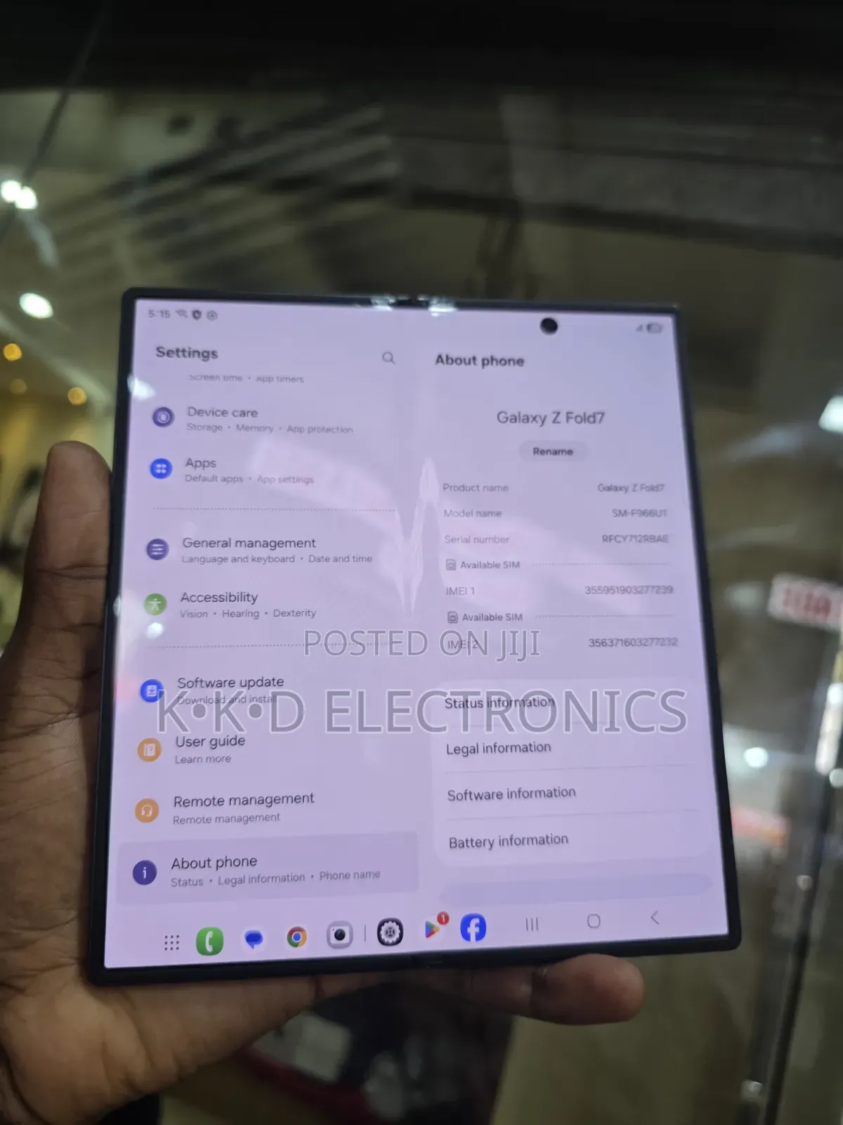 Samsung Galaxy Z Fold7 256 GB Black
