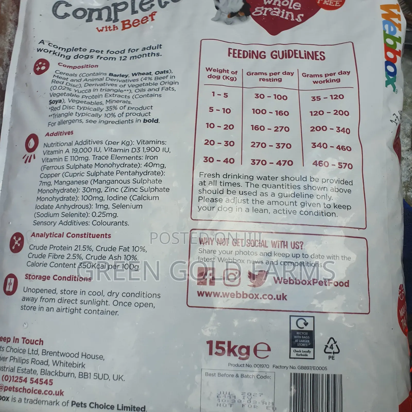 Webbox Complete Dog Food