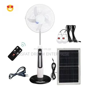 Rechargeable Fan With Solar Panel And Remote