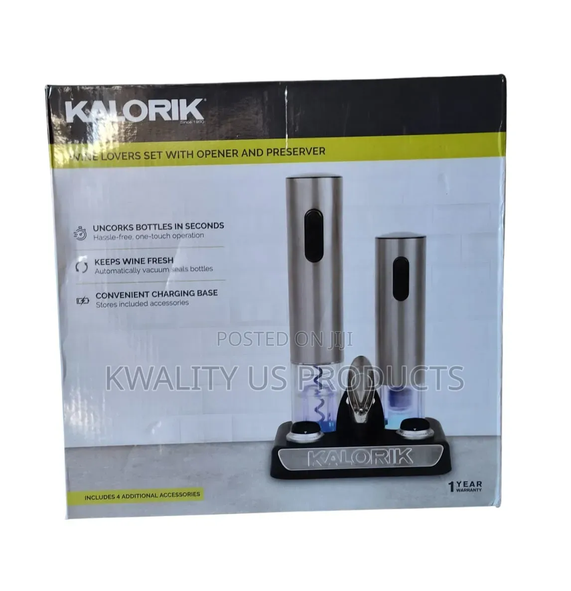 Kalorik Wine Lovers Set With Opener and Preserver