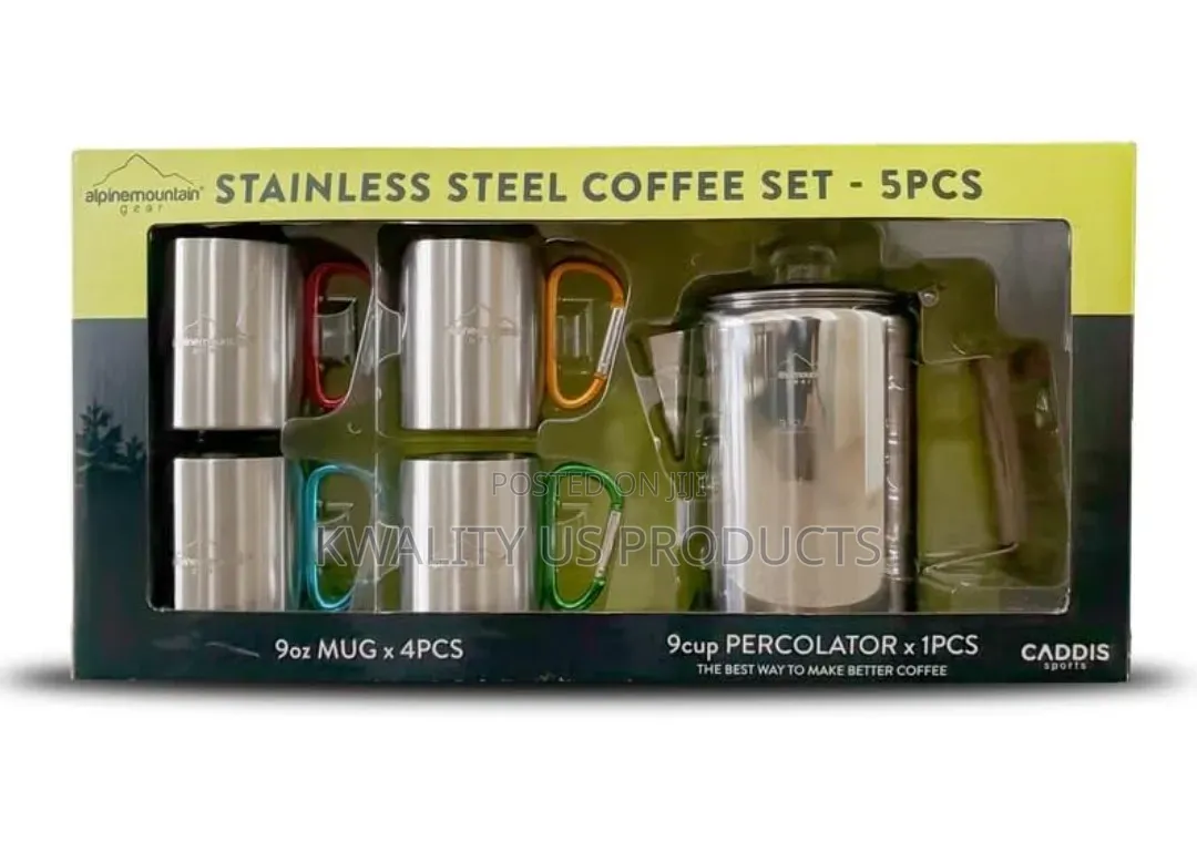 Alpinemountain Gear Stainless Steel Coffee Set - 5 Piece