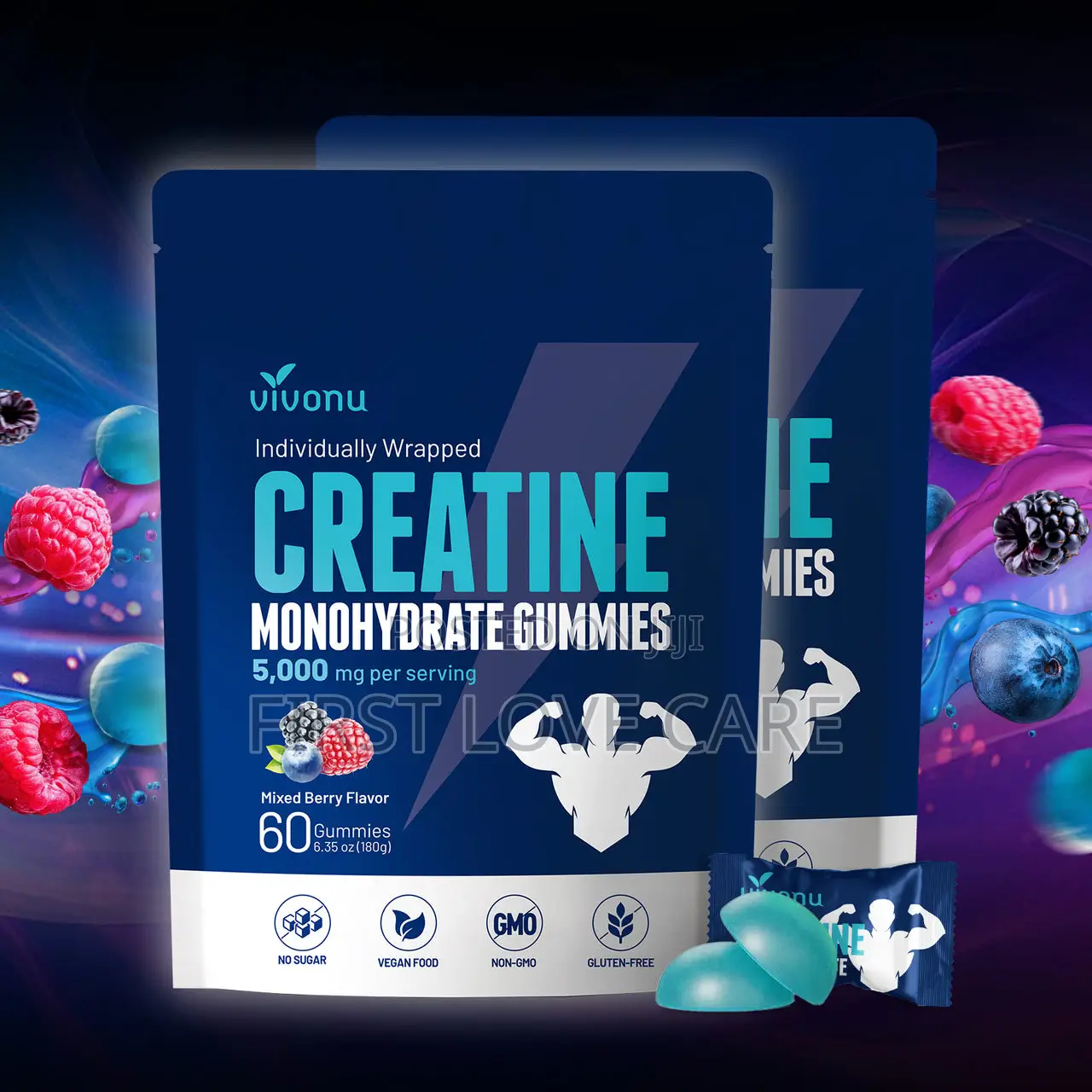 Creatine Gummies - 5000mg Creatine Monohydrate Per Serving