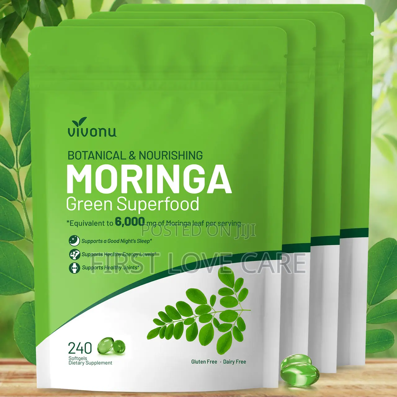 Vivonu Moringa Capsules | Pure Moringa Leaf Extract Softgel