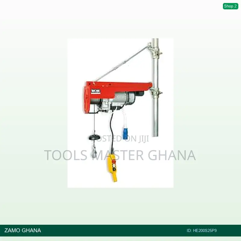 Tea Elevator Hoist He200aps (200kg - 1ph) +Acc - He200s25p9