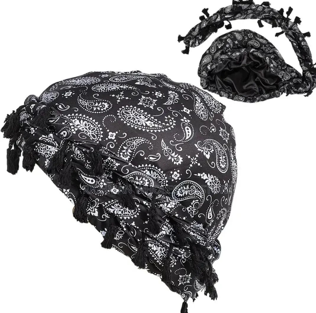 Fashionable Printed Pre-tied Turban Cap For Men Women – Soft Breatha