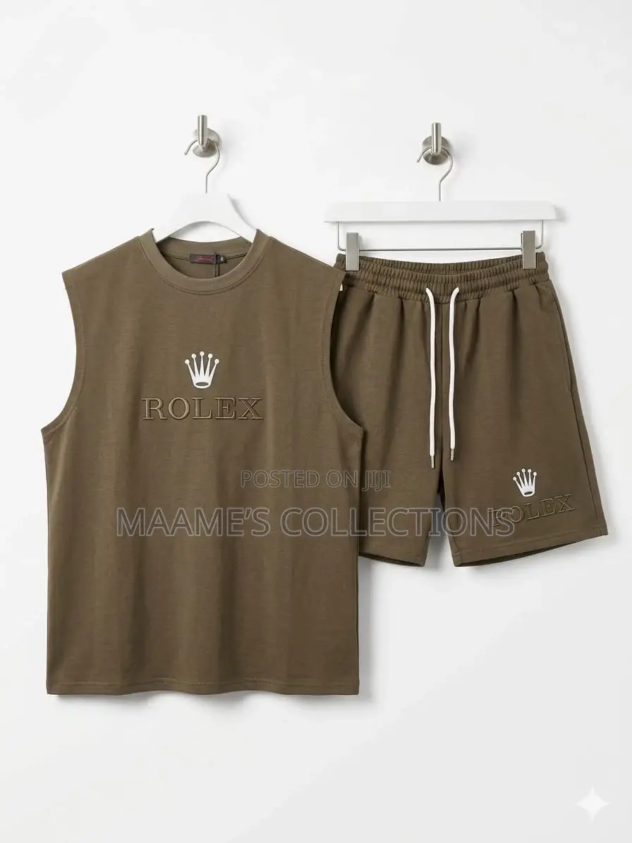 Men’S Armless / Sleeveless Tank Top And Down Shorts ( Size Xl- 3xl)