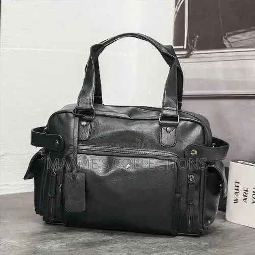 Solid Leather Duffel Bag / Travel Bag