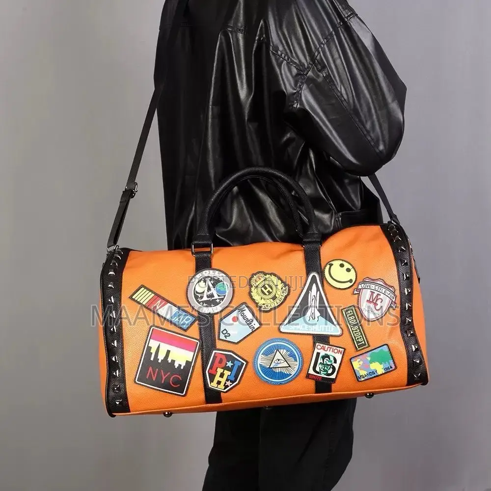 Solid Leather Duffel Bag / Travel Bag