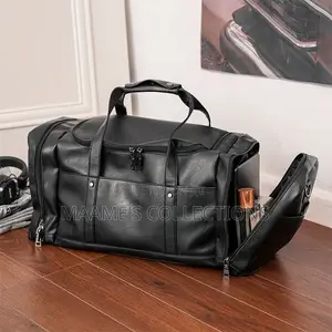 Solid Leather Duffel Bag / Travel Bag