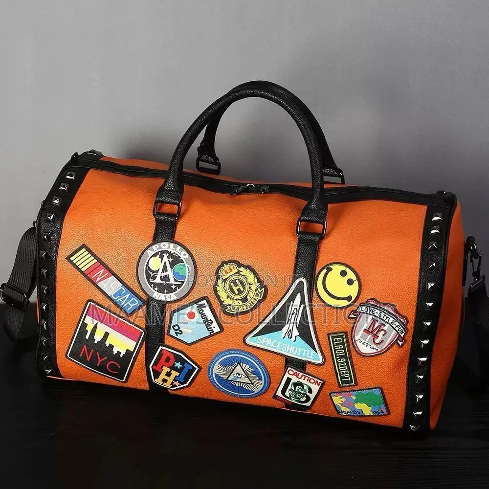 Solid Leather Duffel Bag / Travel Bag