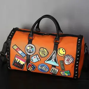 Solid Leather Duffel Bag / Travel Bag