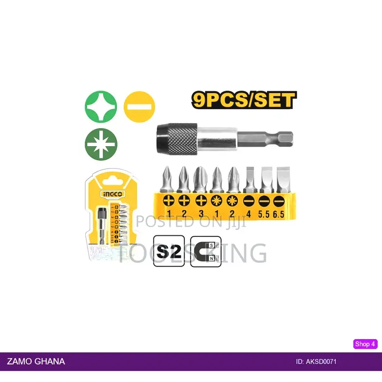 9 PCS Screwdriver Bits - Aksd0071