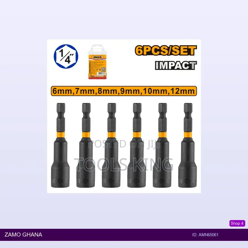 6 PCS Impact Magnetic Nut - Amn65061