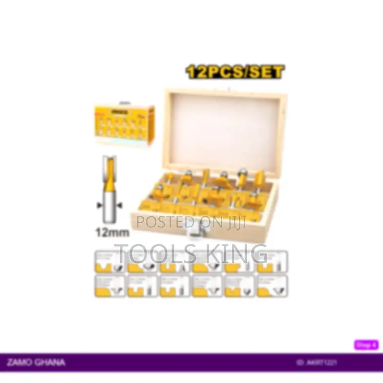 12 PCS Router Bits - Akrt1221