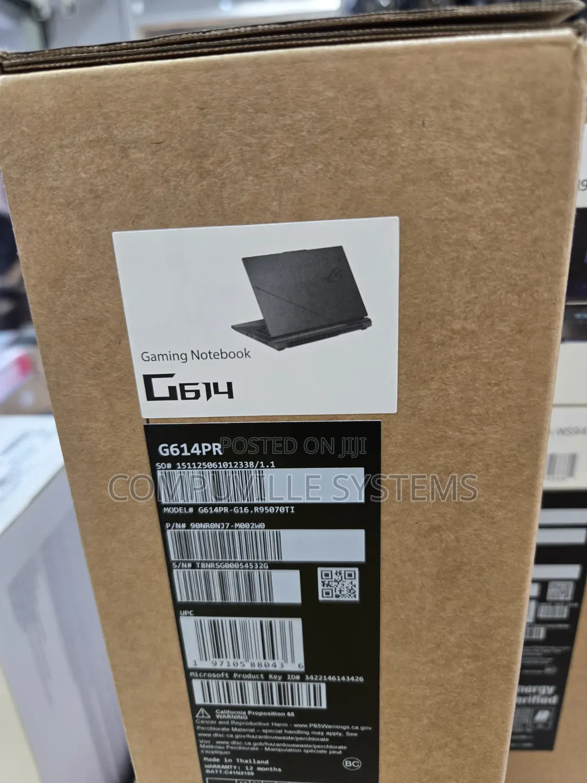 New Laptop Asus ROG Strix G16 G614 16GB AMD Ryzen 9 SSD 1T