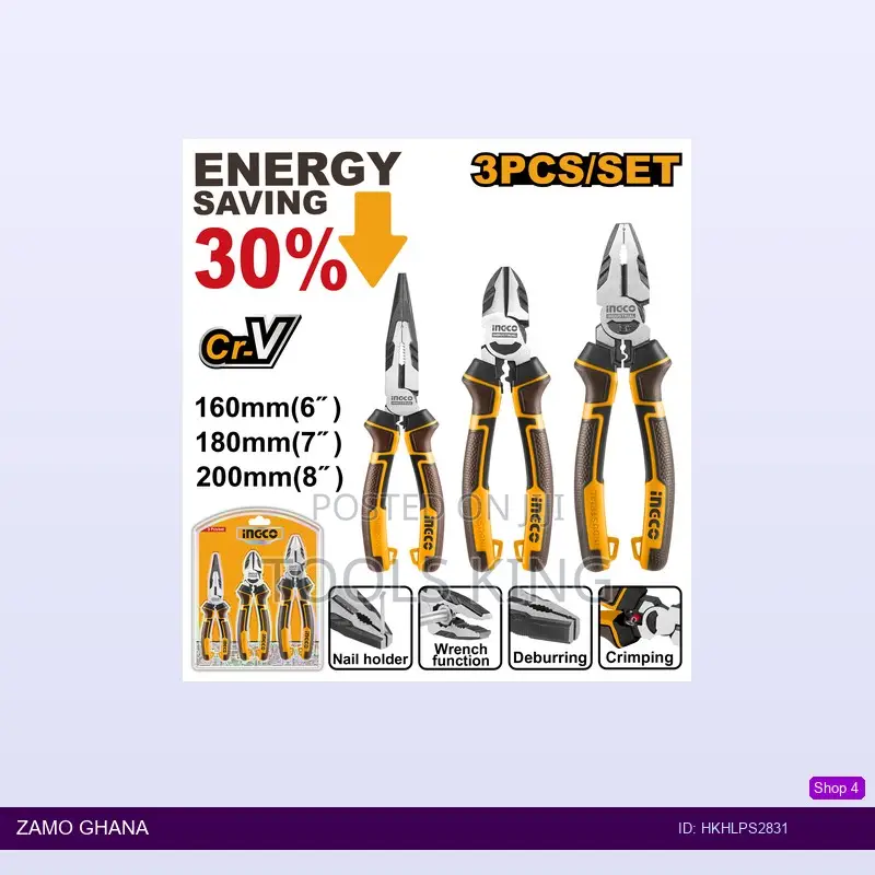 3 PCS High Leverage Pliers - Hkhlps2831