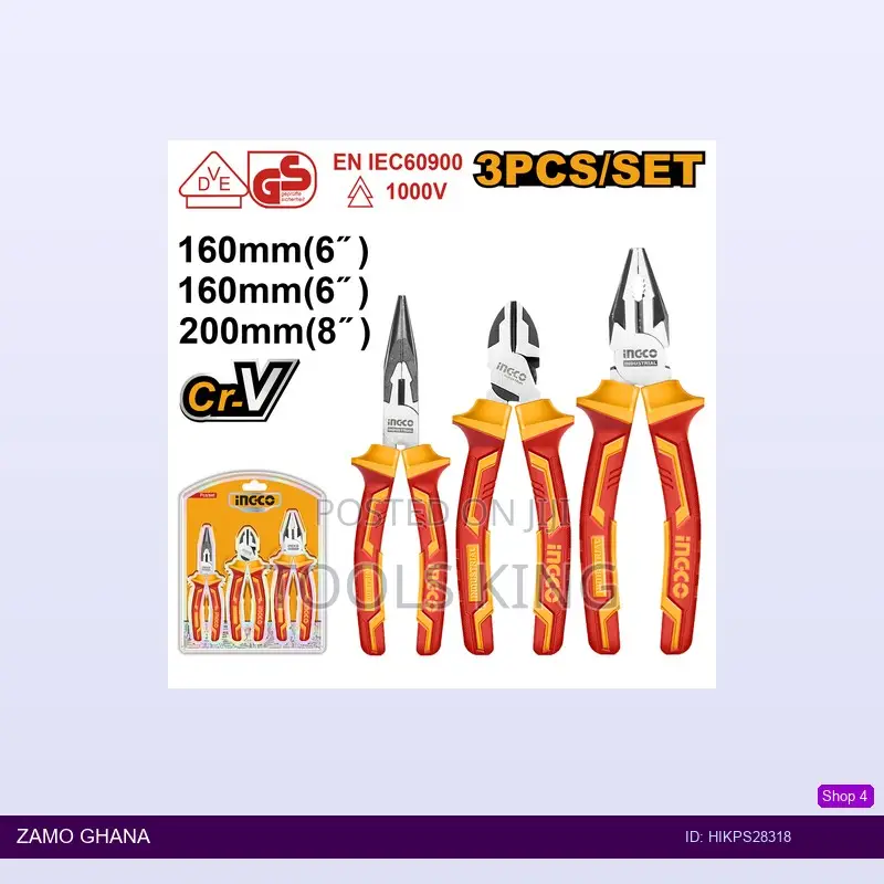 3 PCS Insulated Pliers - Hikps28318