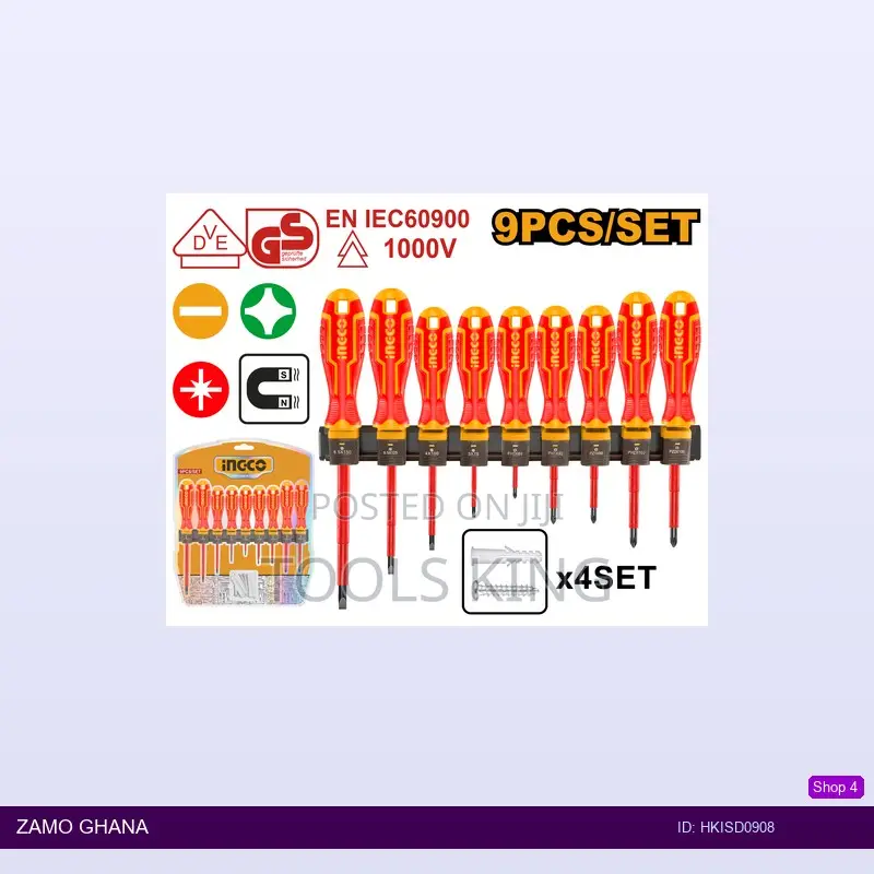 9 PCS Insulated Screwdriver - Hkisd0908