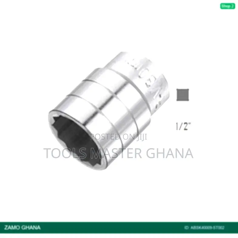 Drive Socket Short 12pt 1/2inch X 9mm - Absk40009-St002