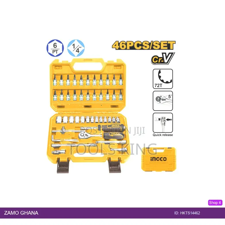 46 PCS 1/4" Socket - Hkts14462