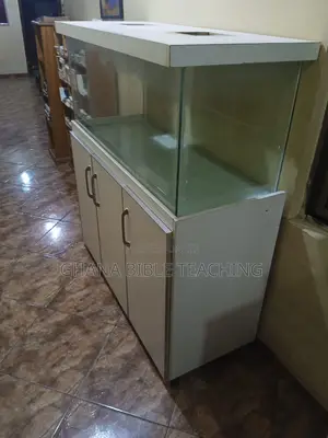 Fish Aquarium With Cabinet and Filter Pump