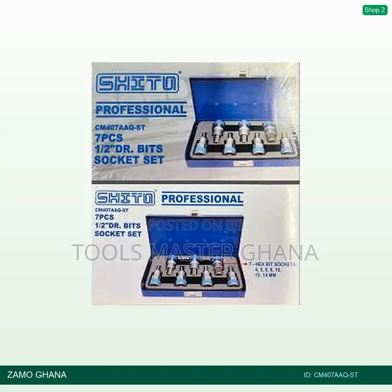 7pcs 1/2inch Dr Bits Socket Set Shito - Cm407aaq-St