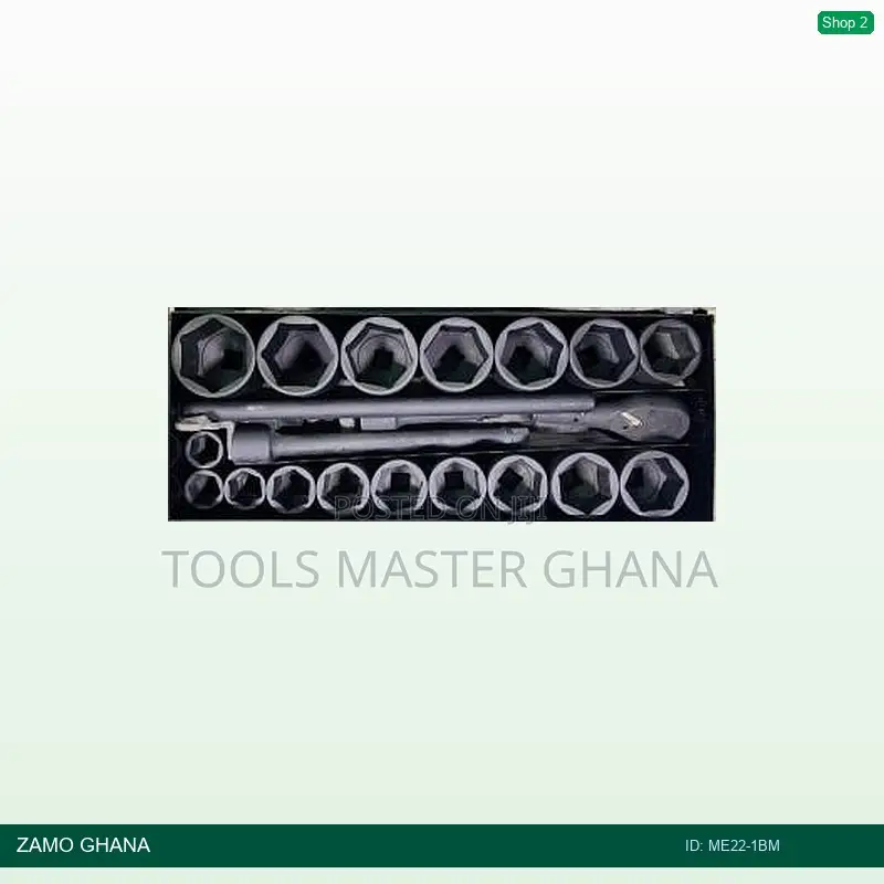 22pcs 1inch Dr Socket Set Mechanica - Me22-1bm