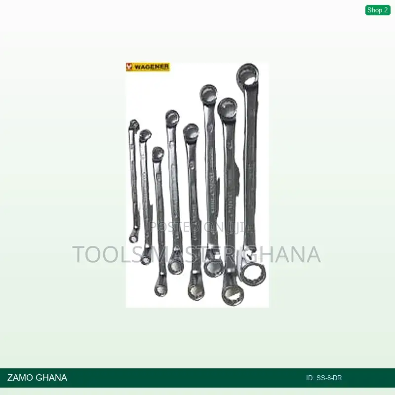 Wagener Double Ring Spanner Set 8pcs 8-22mm - Ss-8-Dr