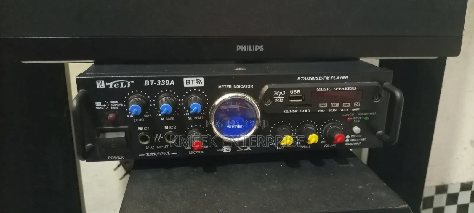 Amplifier With Subwoofer and 3 Speakers for Sale