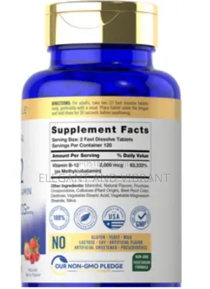 Vitamin B-12 2000mcg Per Serving | 240 Tablets