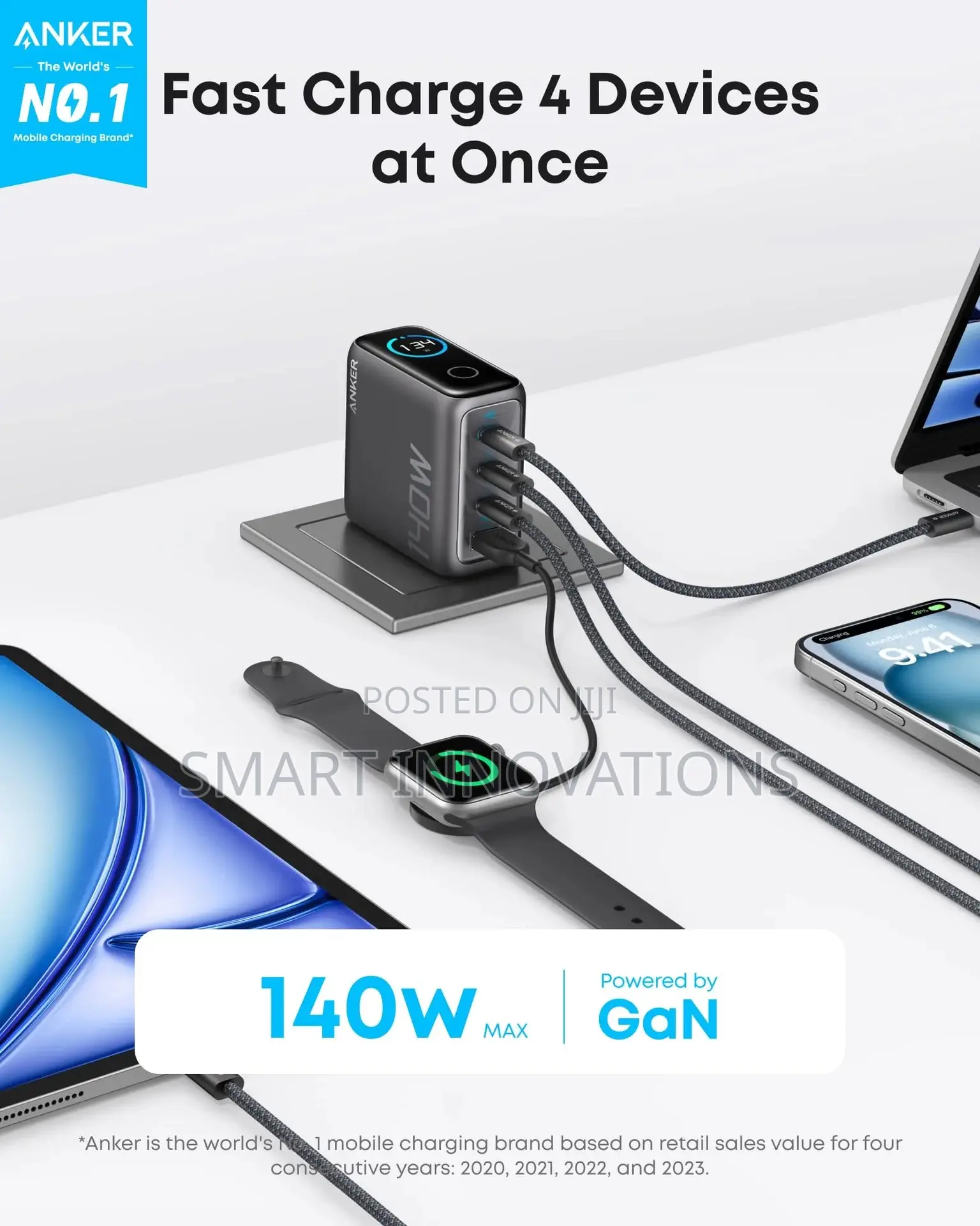 Anker Multi Charger (140w, 4-port, Pd 3.1)