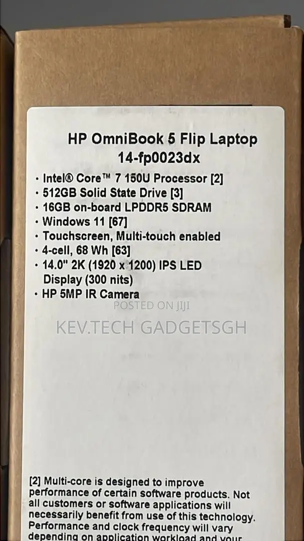 New Laptop HP OmniBook 5 Flip 16GB Intel Core Ultra 7 SSD 512GB