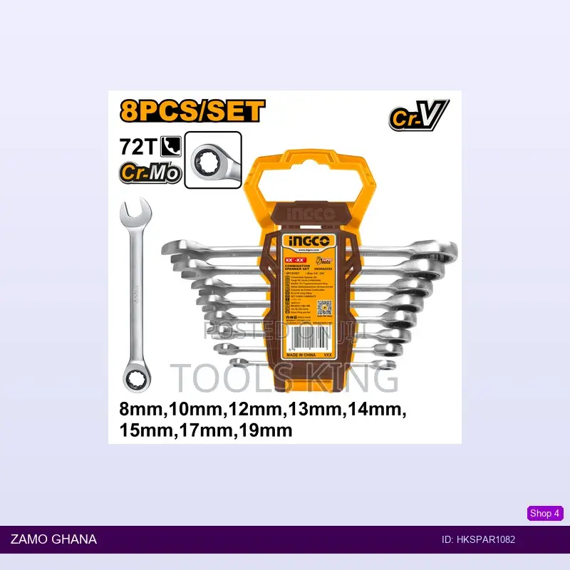 8 PCS Ratchet Spanner - Hkspar1082
