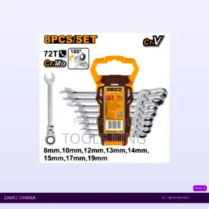 8 PCS Flexible Ratchet Spanner - Hkspar1083