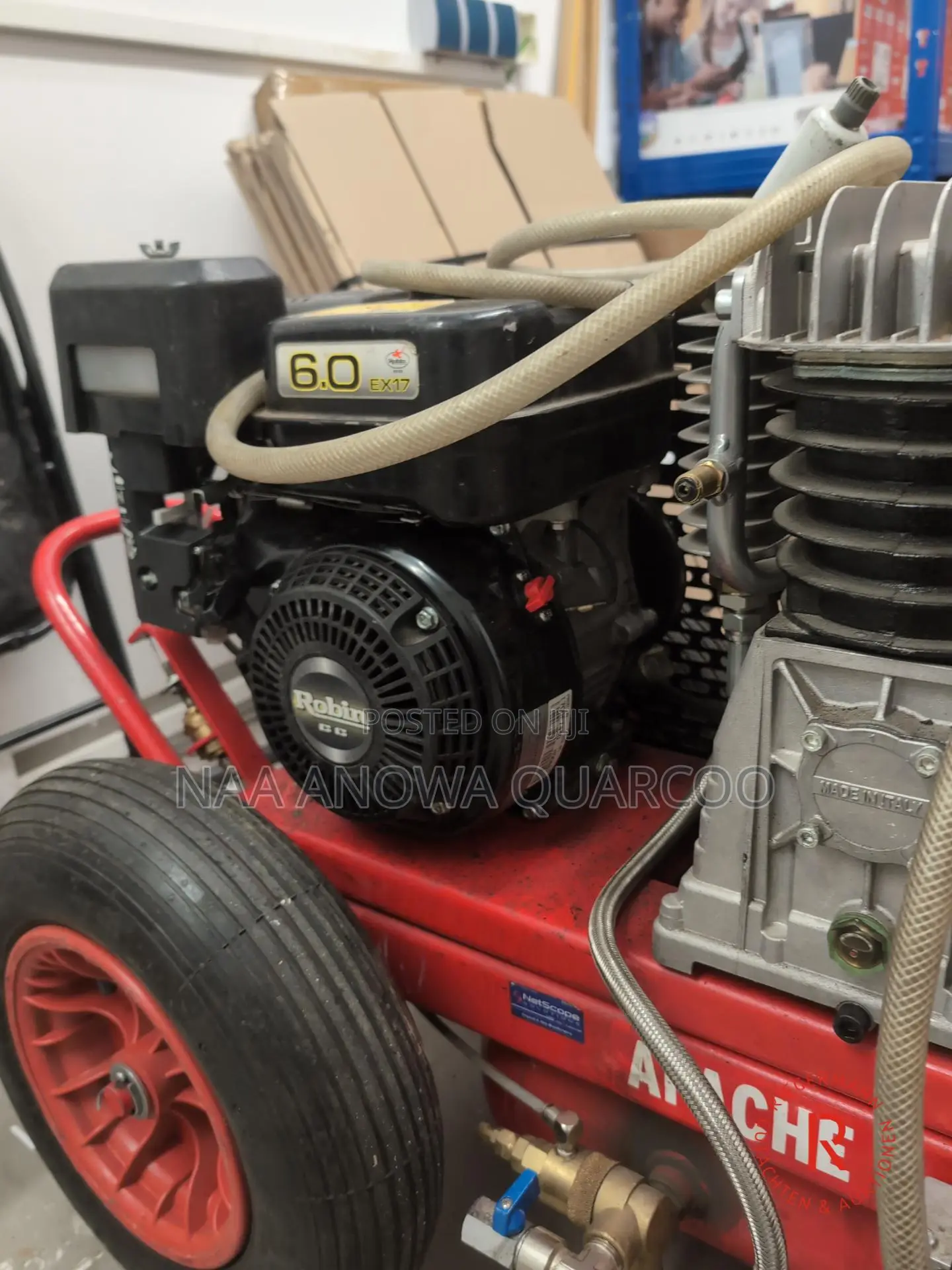 Gasoline Powered Air Compressor, Independent of Electricity