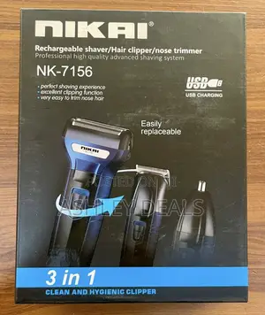 Overview Nikai 3-in-1 Rechargeable Shaver and Grooming Kit