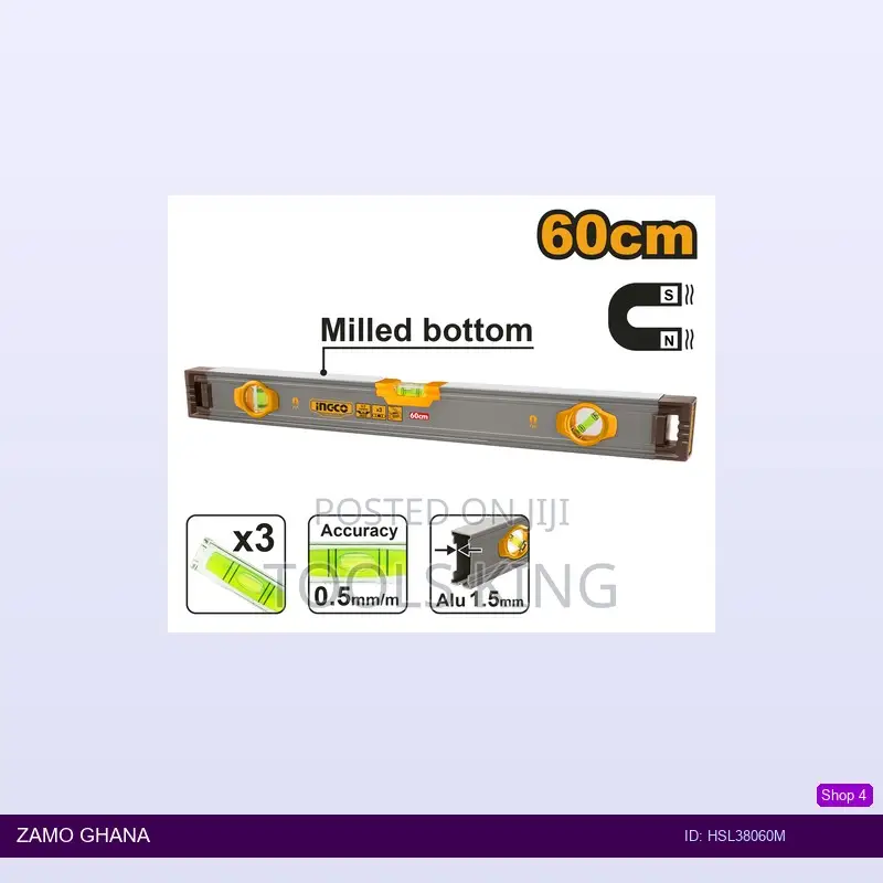 Spirit Level With Powerful - Hsl38060m