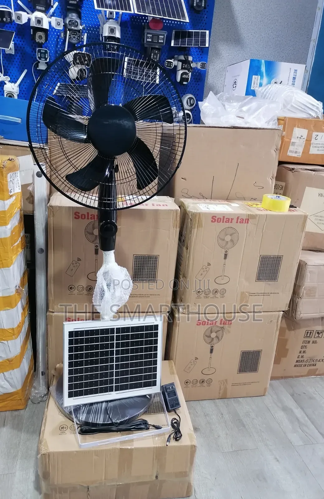 Solar Powered Stand Fan