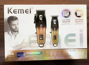 Kemei Professional Cordless Hair Clipper and Trimmer Kit