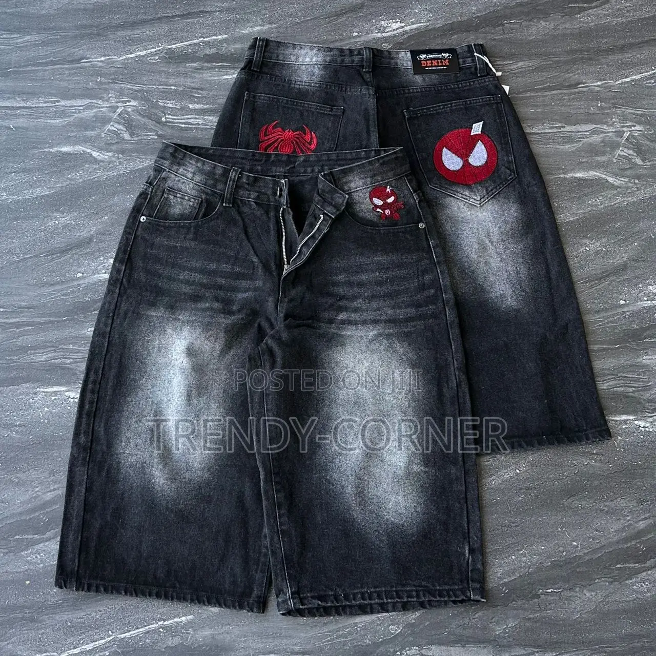 Denim Baggy Jorts / 3 Quarter Shorts