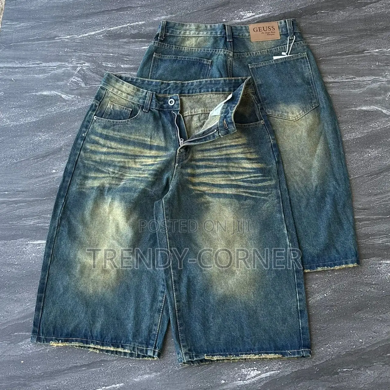 Denim Baggy Jorts / 3 Quarter Shorts