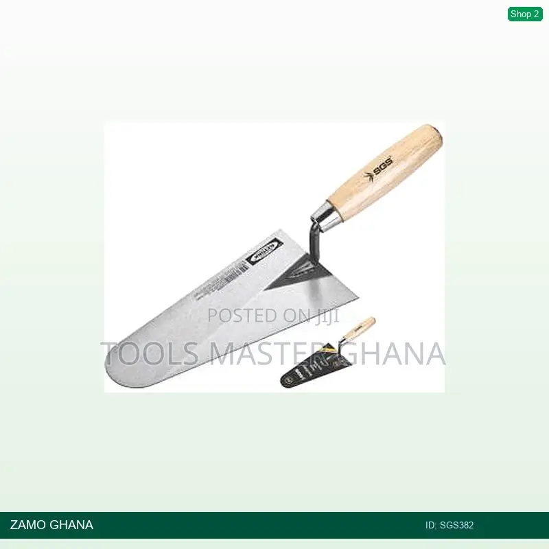 Plaster and Brick Trowel 180mm Wooden Handle - Sgs382