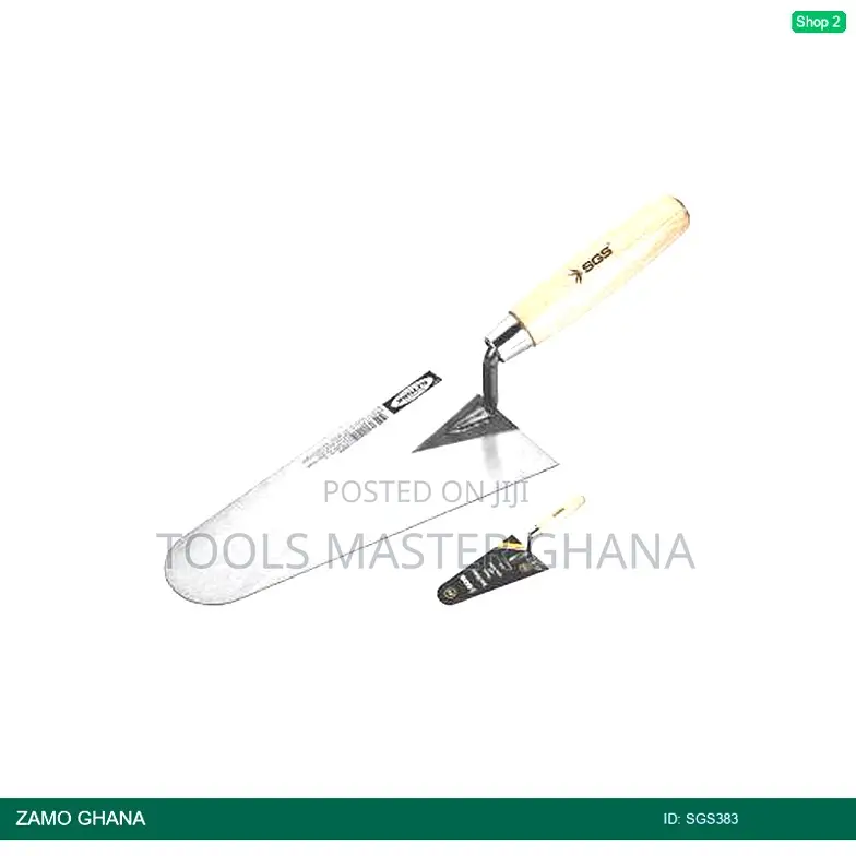 Plaster and Brick Trowel 200mm Wooden Handle - Sgs383